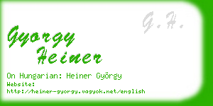 gyorgy heiner business card
