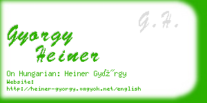 gyorgy heiner business card